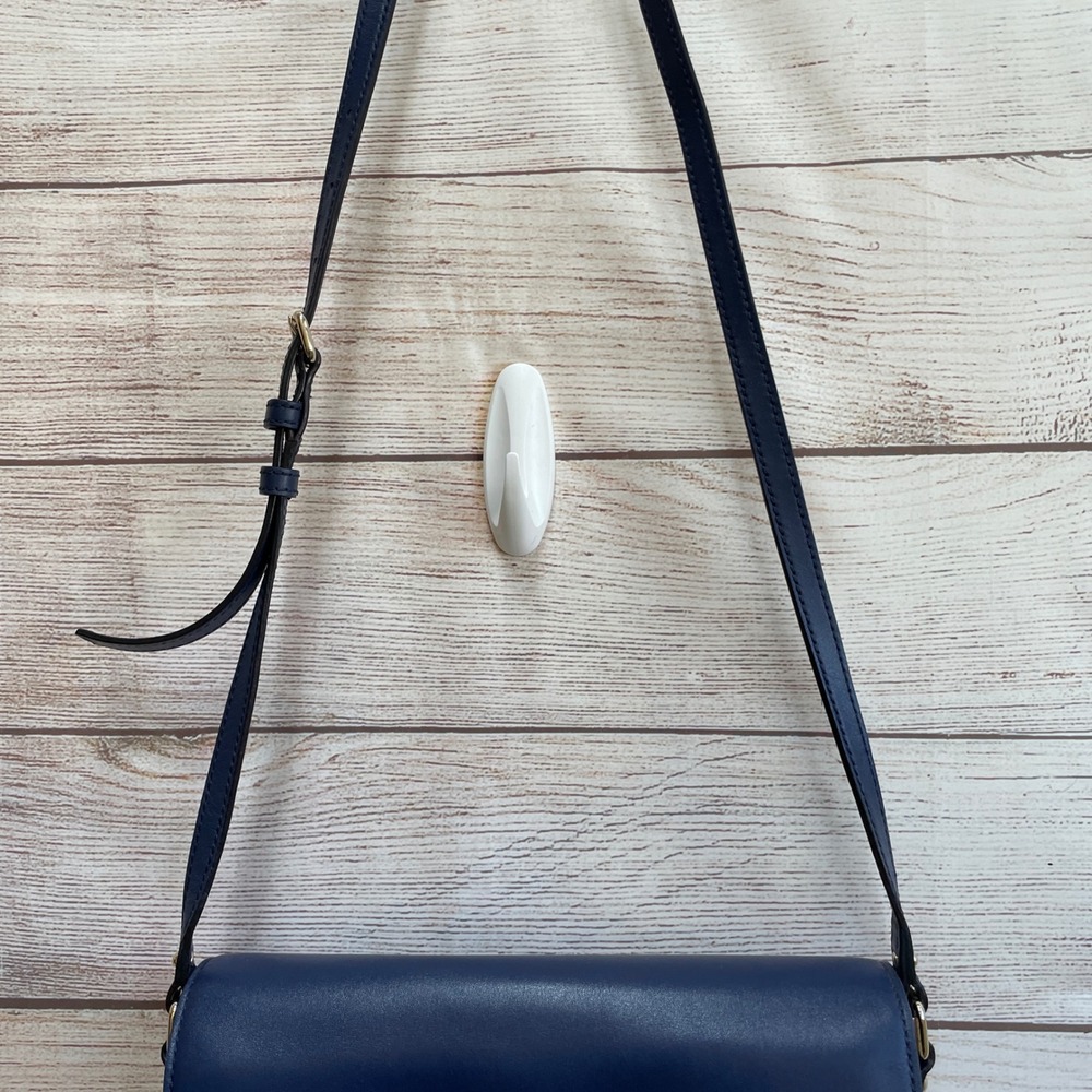 KATE SPADE NEW YORK VIA LIMONI CLARA CROSSBODY IN STRAW AND NAVY BLUE LEATHER - Picture 5 of 16